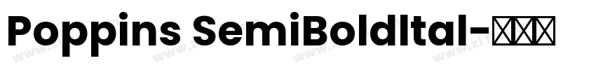 Poppins SemiBoldltal字体转换